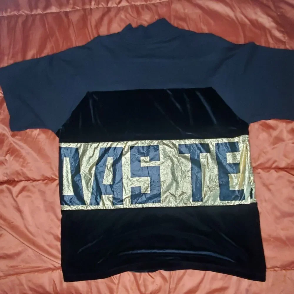 Adidas‎ Womens Originals Oversize Sweater Tee Black Velvet Trefoil Baggy Small